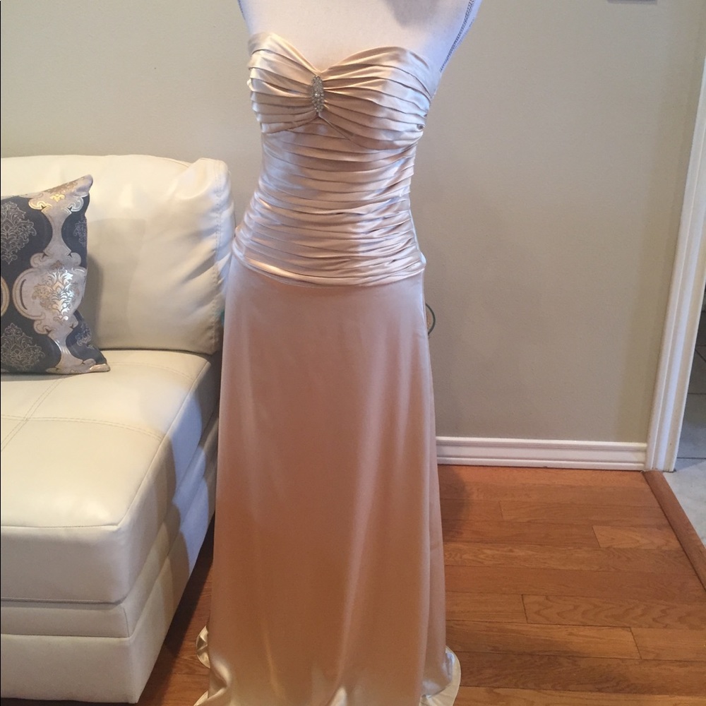Champagne floor length dress